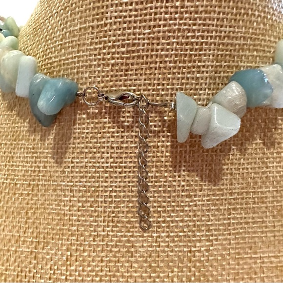 Genuine Blue Calcite Gemstone Necklace - rare stone ! Gorgeous - Picture 9 of 9